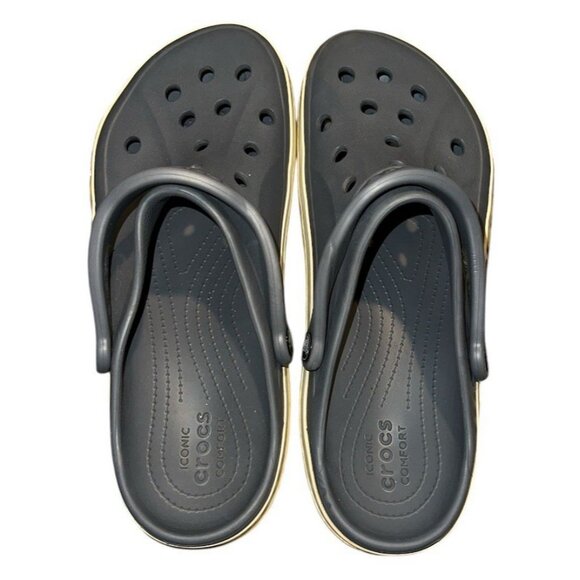 Crocs Croc Baya Band Slip On Clogs Mens 10 Womens 12 Iconic Comfort‎ Gray - Picture 6 of 8